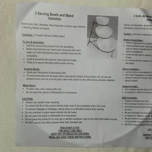 Avon 3 Tiered Bowl Set w/Metal Stand